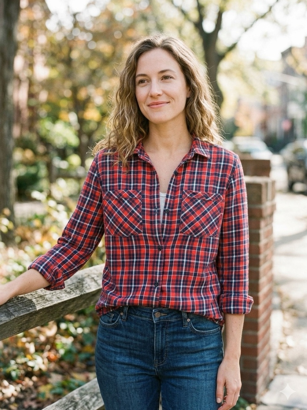 DENIM & SUPPLY RALPH LAUREN •Women’s Plaid Button Down Cotton Flannel Shirt Sz S